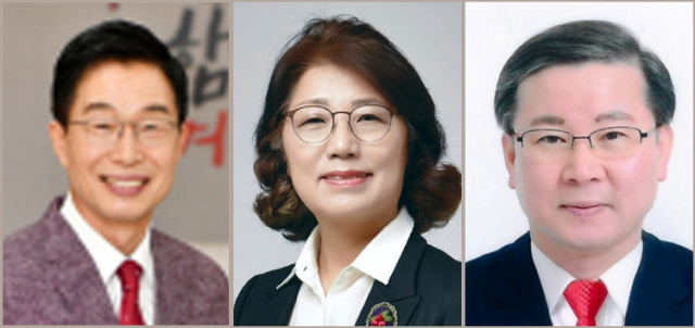 (왼쪽부터) 임종식, 마숙자, 임준희 順