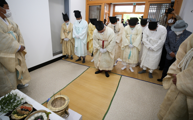 심산 김창숙 선생 서거 60주기 추모식이 10일 심산기념관에서 거행됐다. 성주군 제공