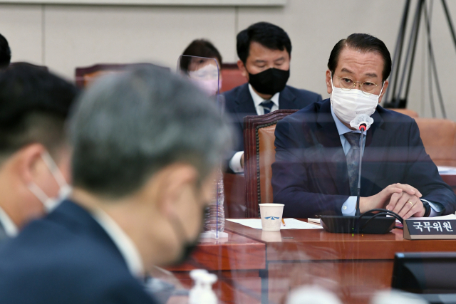 권영세 통일부 장관 후보자가 12일 국회에서 열린 인사청문회에서 의원들의 질의에 답변하고 있다. 연합뉴스