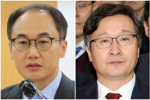 현재 공석인 검찰총장을 대행할 대검찰청 차장검사에 이원석 제주지검장(왼쪽), 서울중앙지검장은 송경호 수원고검 검사가 임명됐다. 연합뉴스