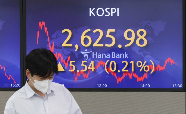 코스피가 이틀 연속 상승하며 2,620대를 지켜낸 18일 오후 서울 중구 하나은행 딜링룸에서 직원들이 업무를 보고 있다. 코스피는 전 거래일보다 5.54포인트 오른 2,625.98에 마감했다. 연합뉴스