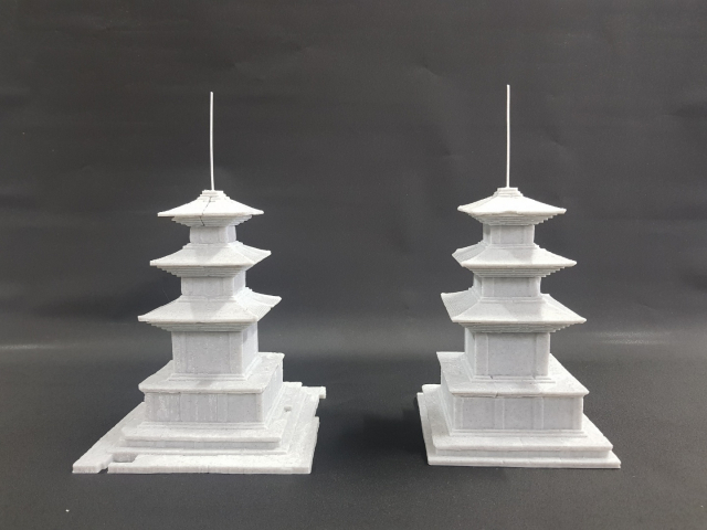 3D 미니어처로 프린팅한 감은사지 삼층석탑. 대구시교육청 제공