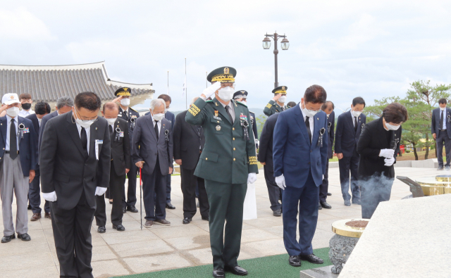현충일인 6일 국립영천호국원 현충문 광장에서 열린 추념식 모습. 국립영천호국원 제공