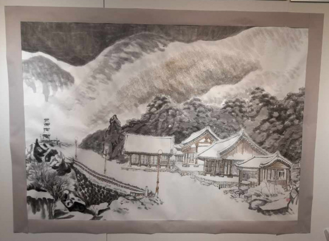 임정숙, 대견사의 설원, 192x130cm.