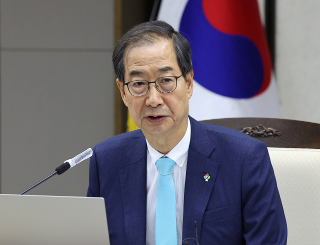 한덕수 국무총리가 9일 오전 세종시 정부세종청사에서 열린 국정현안점검조정회의에서 발언하고 있다. 연합뉴스