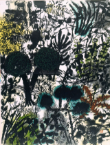 강경구, Forest 2001, Ink on Korean Paper mounted on wood panel, 235x179cm. 우손갤러리 제공