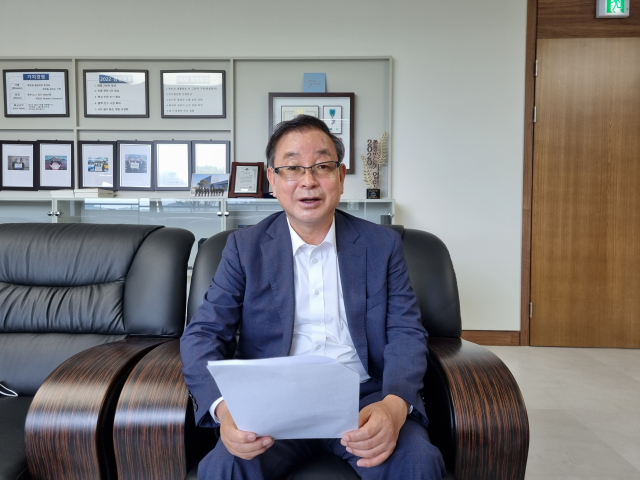 이정곤 물산업클러스터 입주기업협의회장. 채원영 기자