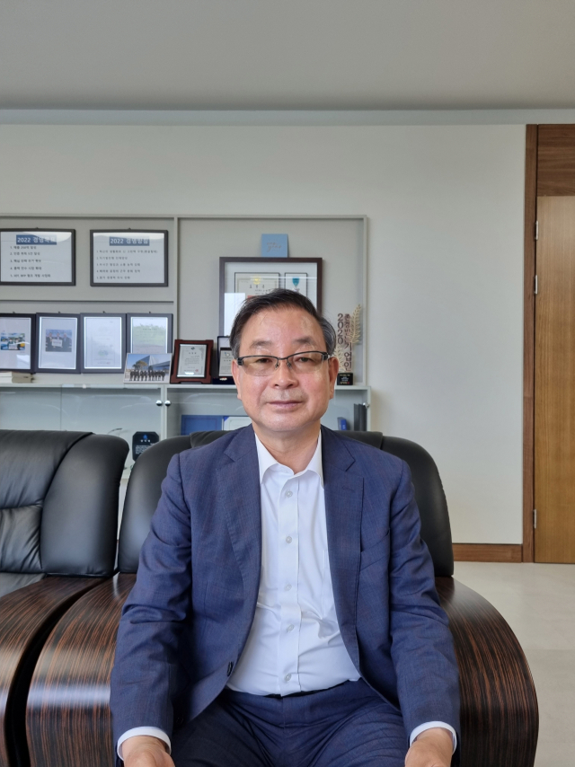 이정곤 물산업클러스터 입주기업협의회장. 채원영 기자
