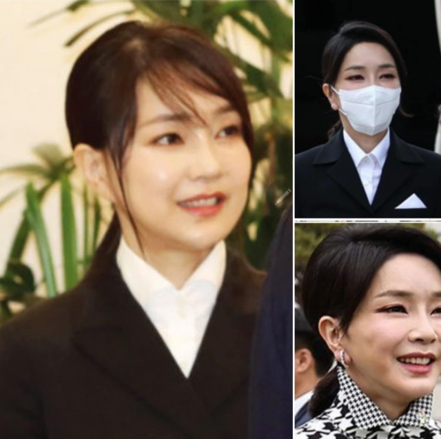 김건희 여사 얼굴 사진 모음. 정철승 변호사 페이스북 갈무리
