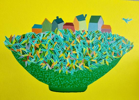 오승아, 안부Ⅱ, 90.9x60.6cm, Acrylic on Canvas, 2022.
