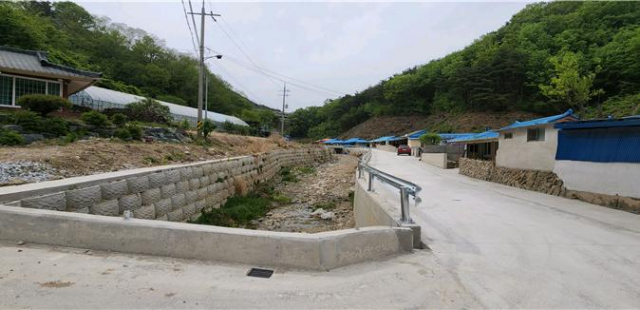 망양천 시공후. 울진군 제공