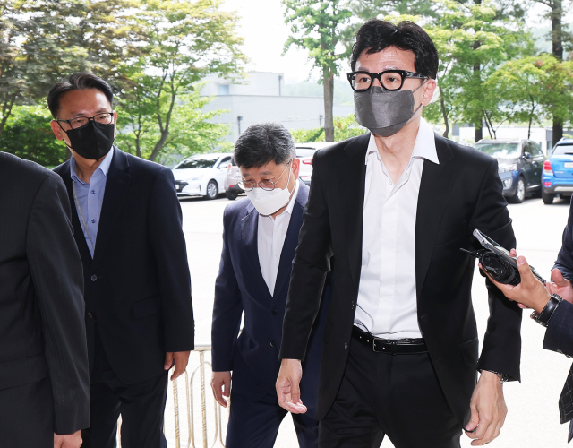 한동훈 법무부 장관이 22일 오후 정책현장 방문일정으로 경기도 안양소년원을 방문하고 있다. 연합뉴스