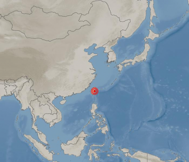 25일 대만 규모 5.1 지진. 기상청