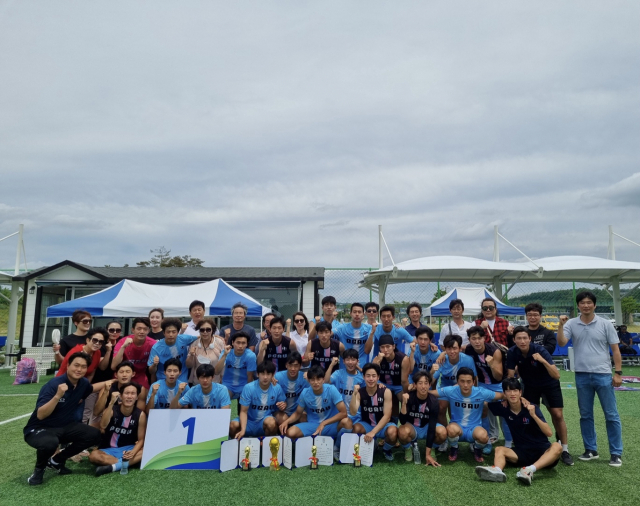 대구에술대가 24일 안동강변4축구장에서 열린 제103회 전국체육대회 경북대표 선발전에서 우승했다. 대구예술대 제공.