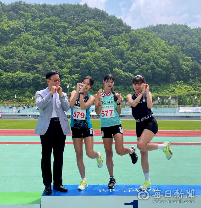 경산시청 육상팀이 제76회 전국육상선수권대회에서 2개의 금메달과 3개의 은메달을 땄다. 경산시 제공