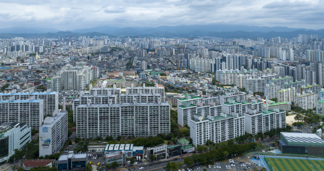 대구 상공에서 바라본 시가지 아파트 모습. 매일신문DB