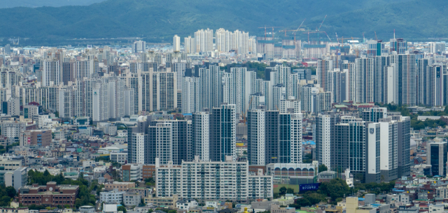 대구 상공에서 바라본 시가지 아파트 모습. 매일신문DB