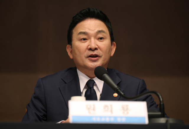 원희룡 국토교통부 장관이 29일 서울 중구 프레스센터에서 열린 관훈토론회에서 발언을 하고 있다. 연합뉴스