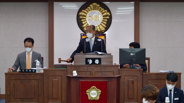 합천군의회는 5일 제264회 임시회를 열고 의장단을 선출했다. 합천군의회 제공