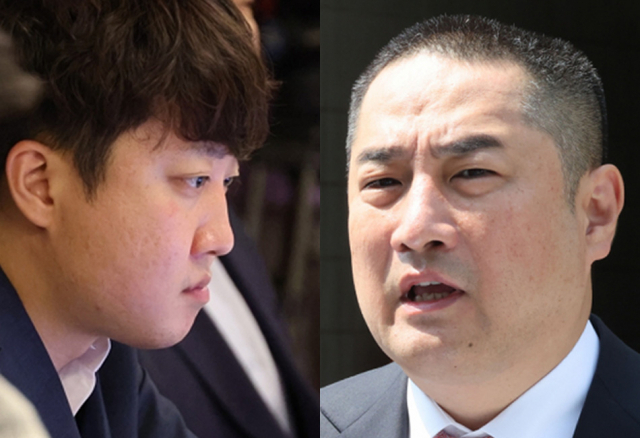 이준석 국민의힘 대표(왼쪽), 강용석 변호사. 연합뉴스