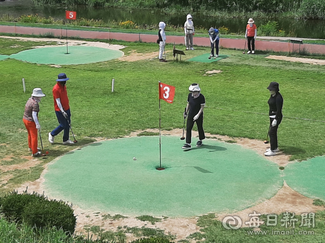 파크골프장에서 파크골프를 즐기는 동호인들 모습. 매일신문DB