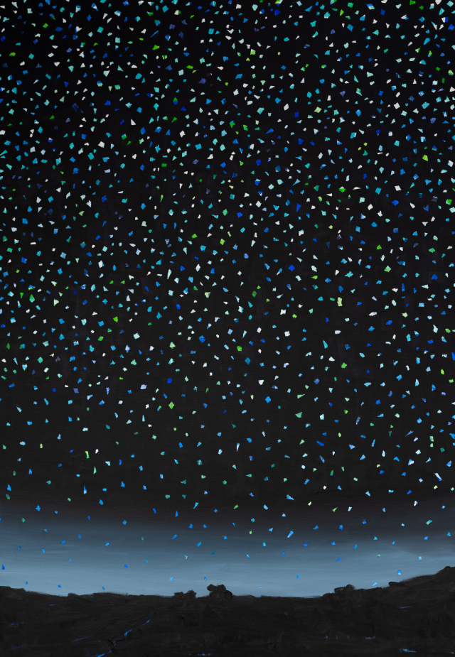 김윤종, 하늘보기(22- 19), 112.1x162.2cm, oil on canvas, 2022.