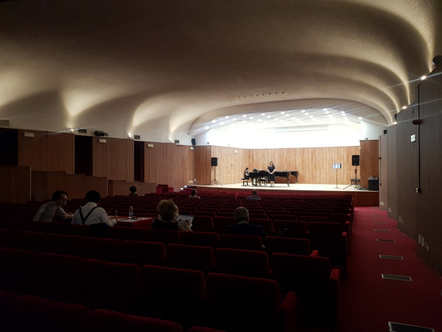 지난 8일과 9일 이탈리아 밀라노 베르디국립음악원 푸치니홀에서 열린 유럽 예선 모습. 대구음악협회 제공