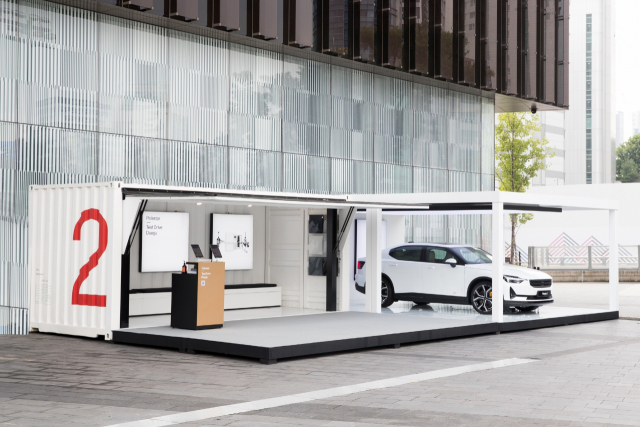 대구신세계백화점 앞에 설치된 폴스타2 부스. 사진=폴스타코리아 제공