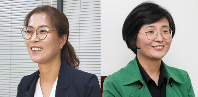 이진련(왼쪽) 전 대구시의원과 임미애 전 경북도의원. 매일신문 DB.