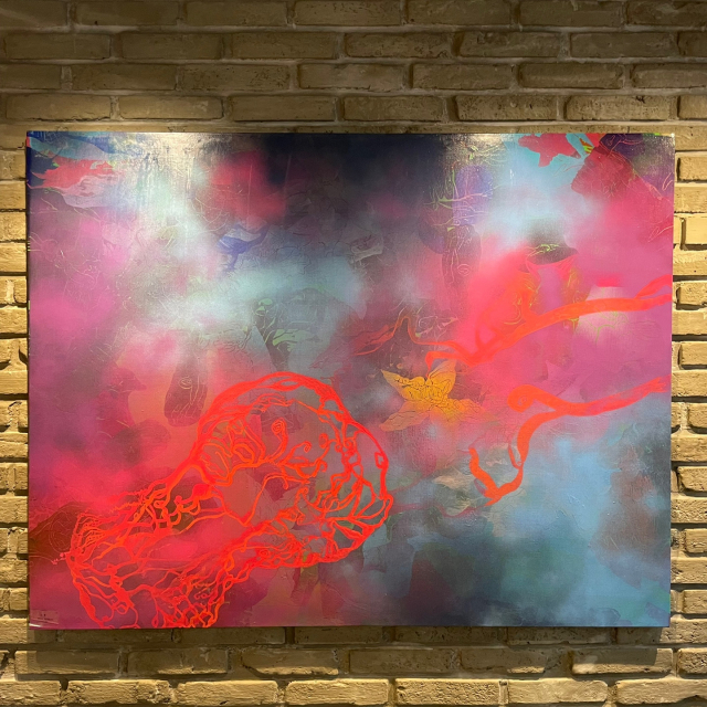 김현희, Double, 145x112cm, Mixed media.