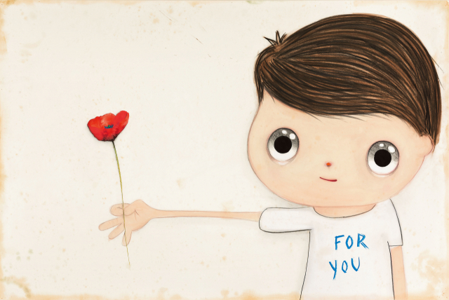 하비에르 카예하, For You, watercolor, graphite and colored pencil on paper, 79.0☓119.5cm, 2017. 서울옥션 제공