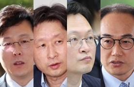여환섭(사법연수원 24기) 법무연수원장, 김후곤(25기) 서울고검장, 이두봉(25기) 대전고검장, 이원석(27기) 대검찰청 차장검사. 연합뉴스
