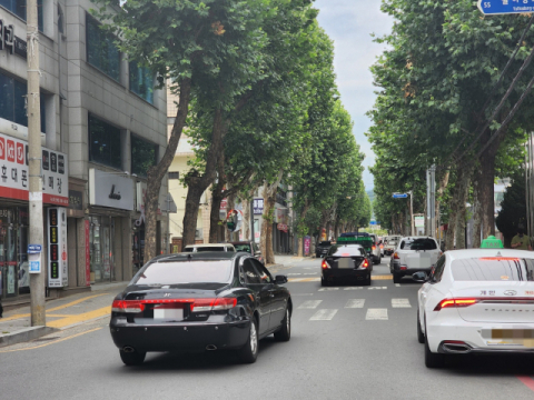 지난 11일 찾은 대구 동구 안심로41길. 출퇴근 시간이 아니었음에도 통행 차량이 많다. 임재환 기자