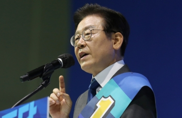 더불어민주당 이재명 당대표 후보가 14일 오후 전주 화산체육관에서 열린 