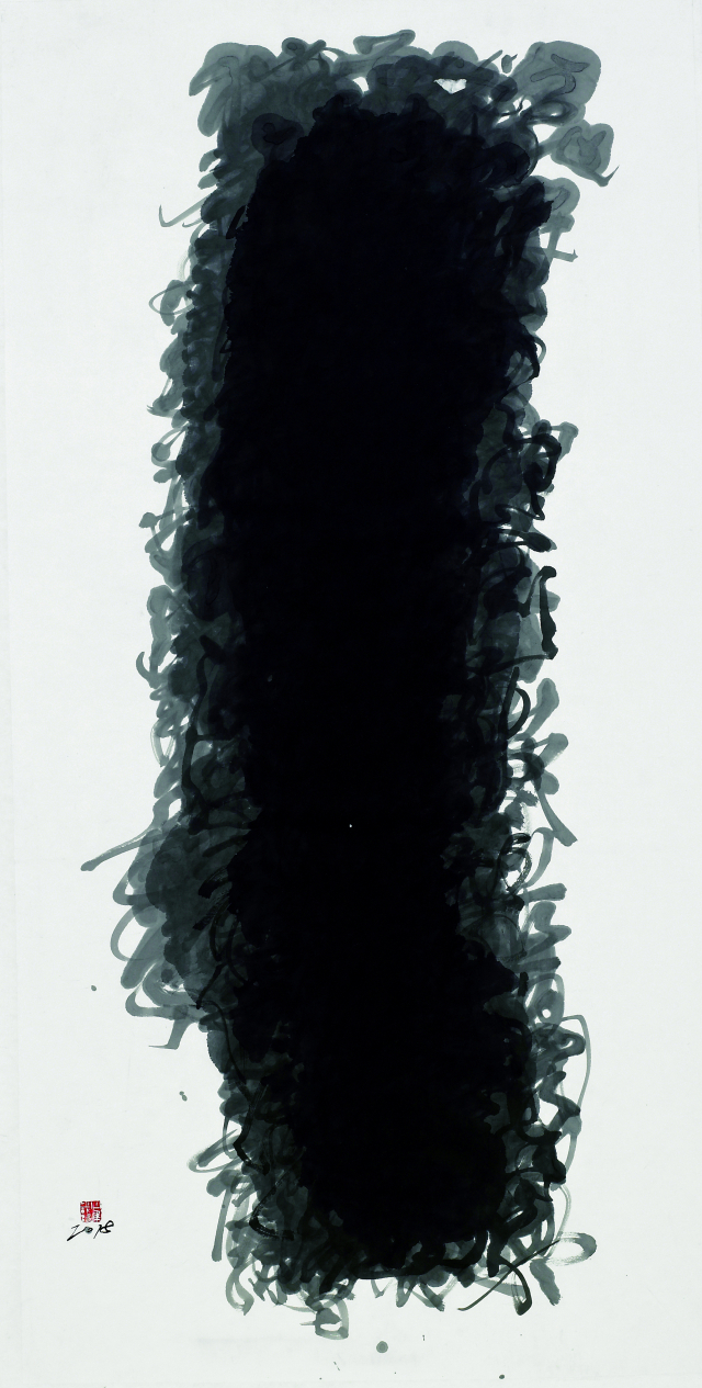최재석, 천자문 千字文(Thousang Character Text)3, 138x68㎝, 화선지에 수묵, 2018.