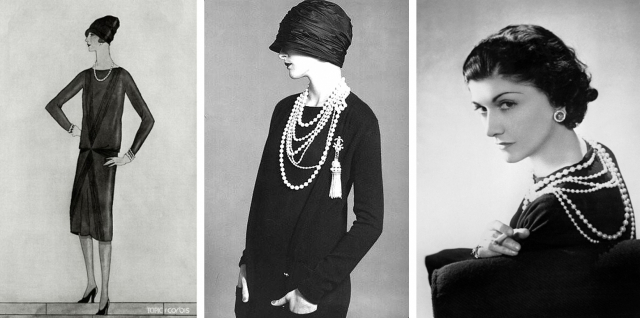 샤넬과 2.55 퀼팅백, 1957년(좌), 리츠 호텔에서 샤넬(우) (출처: https://www.chanel.com)