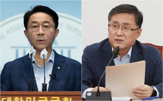 조정식 더불어민주당 의원(왼쪽)과 김성환 의원.