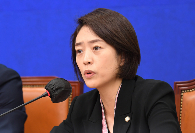 더불어민주당 고민정 최고위원이 29일 오전 서울 여의도 국회에서 열린 최고위원회의에서 발언하고 있다. 연합뉴스