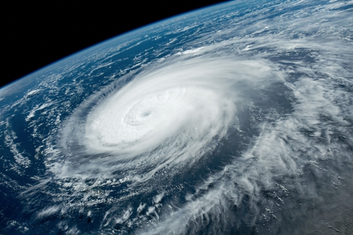 지난달 31일 오전 국제우주정거장(ISS) 우주인이 촬영한 힌남노. 연합뉴스