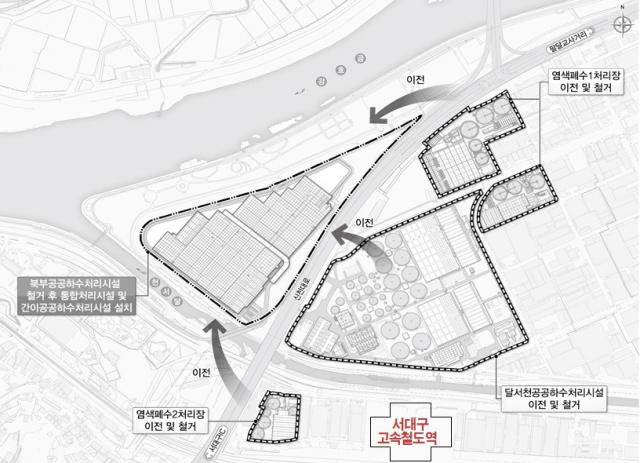 서대구 하폐수처리장 통합지하화 사업 개요. 대구시 제공.