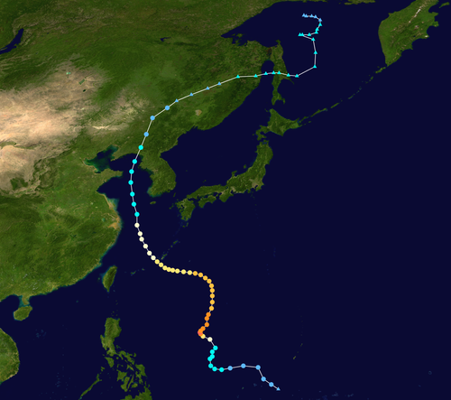 2011년 9호 태풍 무이파 경로. 매일신문DB
