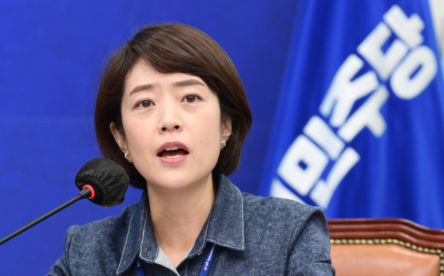 더불어민주당 고민정 최고위원이 23일 국회에서 열린 최고위원회의에서 발언하고 있다. 연합뉴스