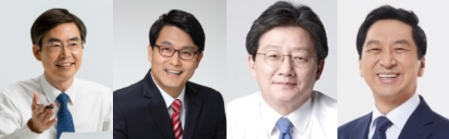 국민의힘 당권 주자. 왼쪽부터 조경태, 윤상현, 유승민, 김기현. 매일신문 DB.