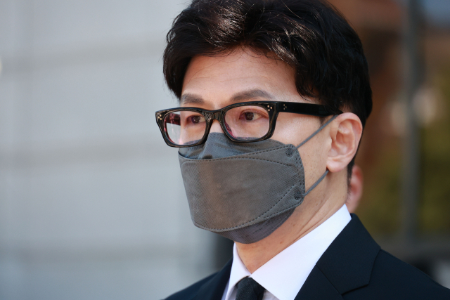 한동훈 법무부 장관이 27일 오후 서울 종로구 헌법재판소에서 열리는 