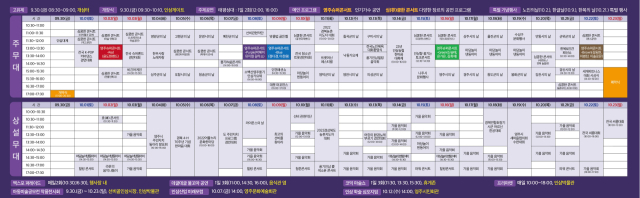 엑스포 주요일정표. 영주시 제공
