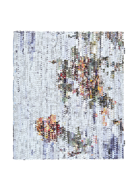 박윤경, 스치다, 53x45cm, mixed media on panel, 2022.