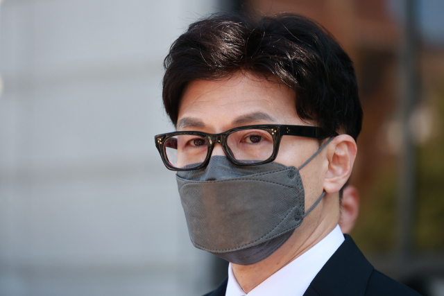 한동훈 법무부 장관이 27일 오후 서울 종로구 헌법재판소에서 열리는 