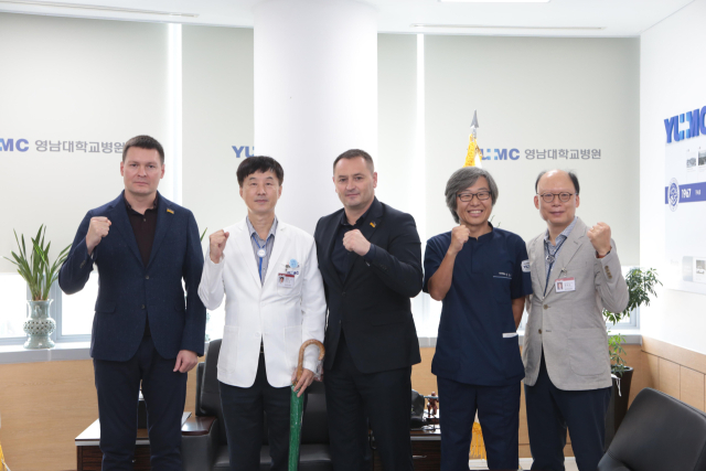 방한 우크라이나 국회의원 대표단이 4일 영남대의료원에 방문해 협력 방안을 논의했다. 영남대의료원 제공