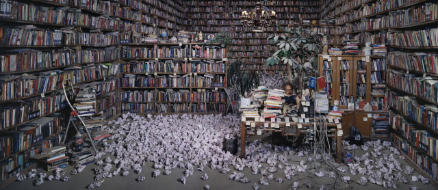 왕칭송, Follow Him, 130x300cm, 2010.