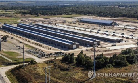 라이엇 블록체인이 미국 텍사스주에 세운 비트코인 채굴공장. EPA=연합뉴스
